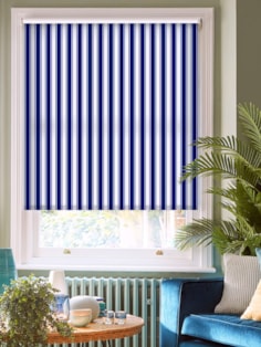 Ticking Stripe Navy Roller Blind