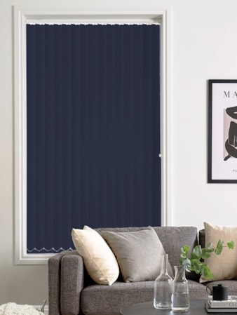 Timeless Navy Blackout 89mm Vertical Blind Replacement Slats