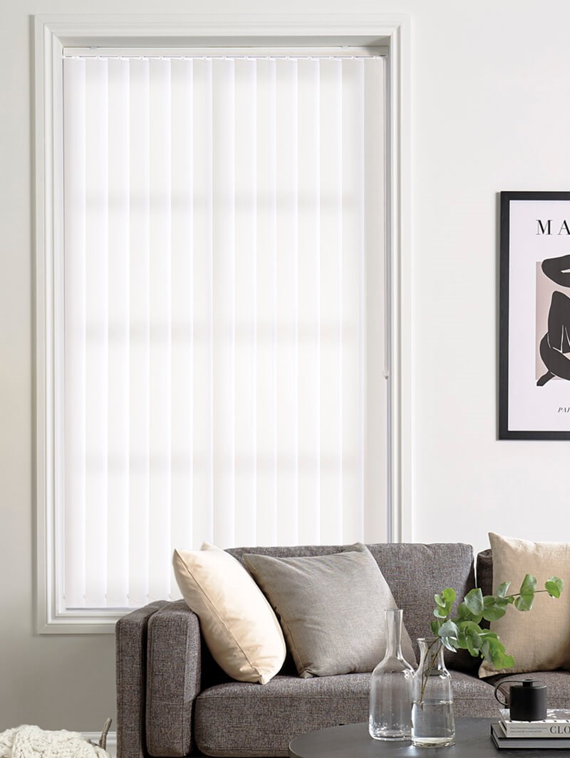 Pure White Daylight 89mm Vertical Blind Replacement Slats