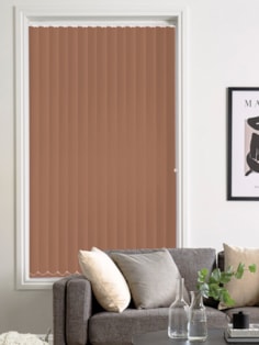 Tiree Terracotta 89mm Blackout Vertical Blind