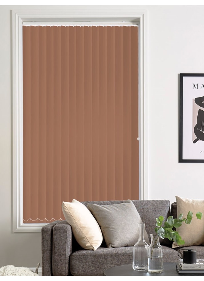 Tiree Terracotta 89mm Blackout Vertical Blind