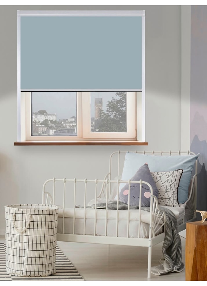 Thermal Plus Denim Total Blackout Roller Blind