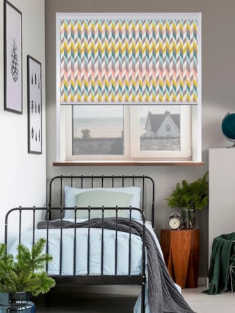 Mid Century Chevron Total Blackout Roller Blind