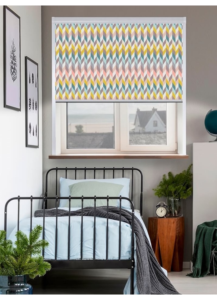 Mid Century Chevron Total Blackout Roller Blind