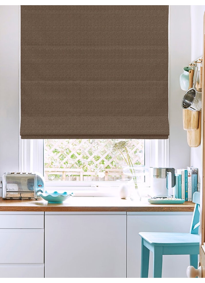 Tribeca Chocolat Blackout Roman Blind