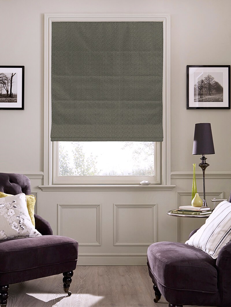 Tribeca Thunder Blackout Roman Blind