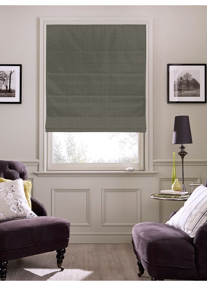 Tribeca Thunder Blackout Roman Blind