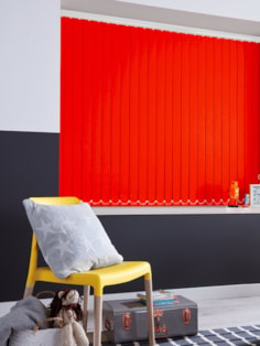 Candy Apple Red Blackout 89mm Vertical Blind Replacement Slats