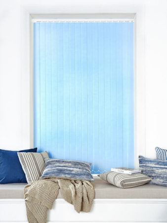 Powder Blue Blackout 89mm Vertical Blind Replacement Slats