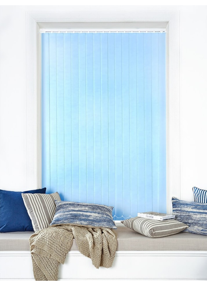 Powder Blue Blackout 89mm Vertical Blind Replacement Slats