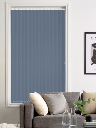 Sea Storm Blue 89mm Blackout Vertical Blind