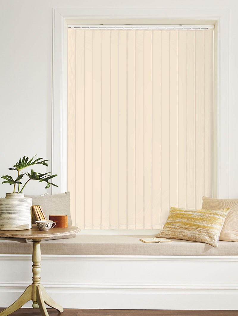 Vanilla Cream 89mm Blackout Vertical Blind