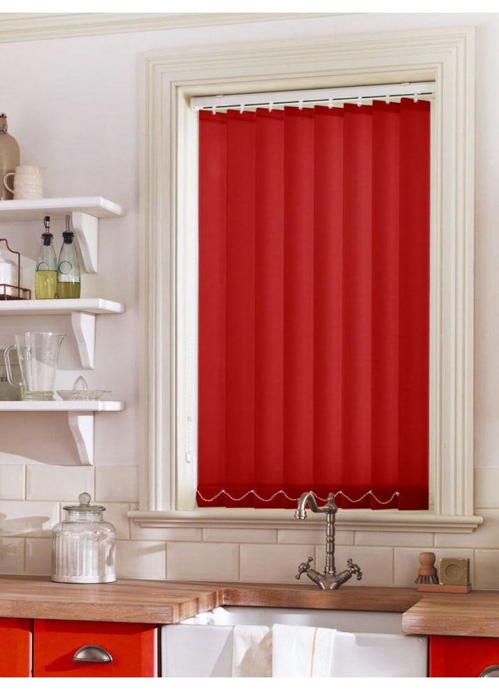 Plush Red Daylight 89mm Vertical Blind Replacement Slats