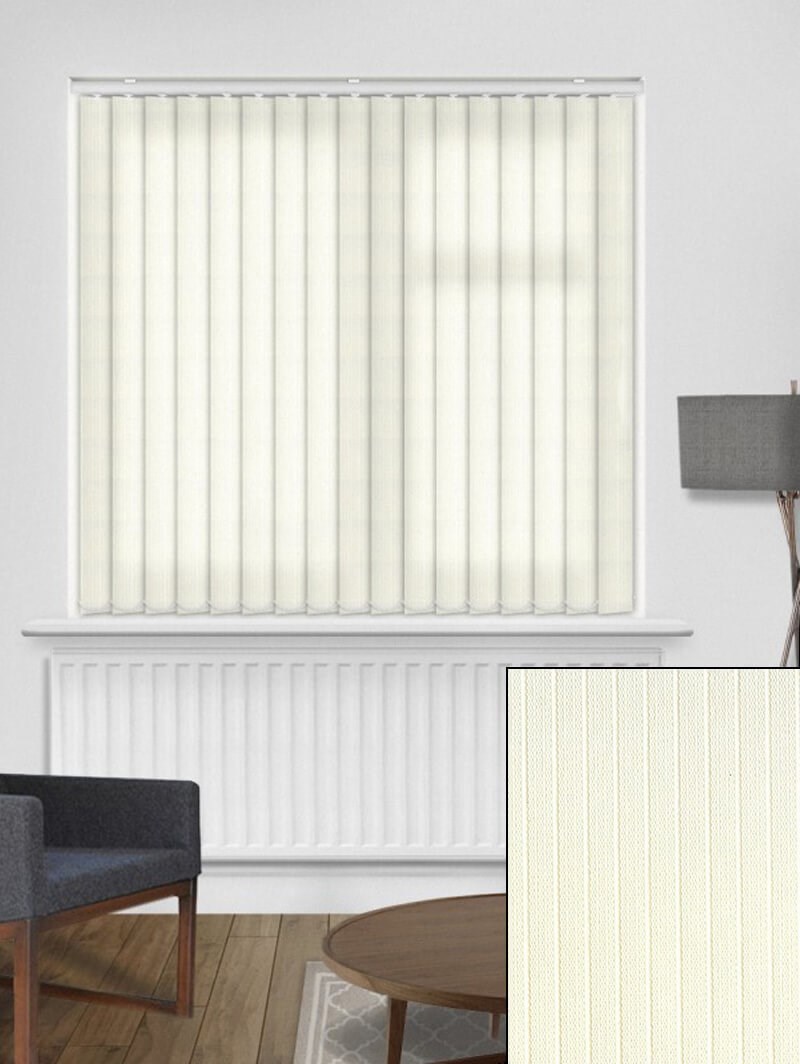 Candy Stripe Cream 89mm Daylight Vertical Blind