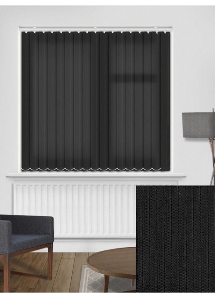 Candy Stripe Onyx 89mm Daylight Vertical Blind