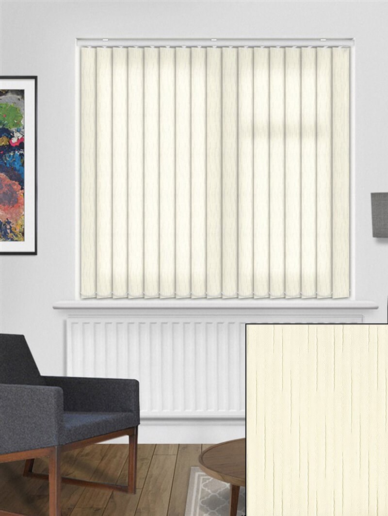 Crystalline Light Cream 89mm Daylight Vertical Blind