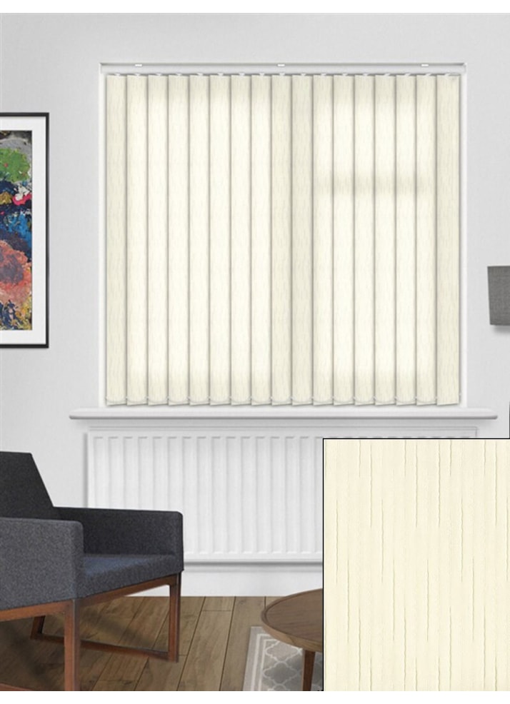 Crystalline Light Cream 89mm Daylight Vertical Blind