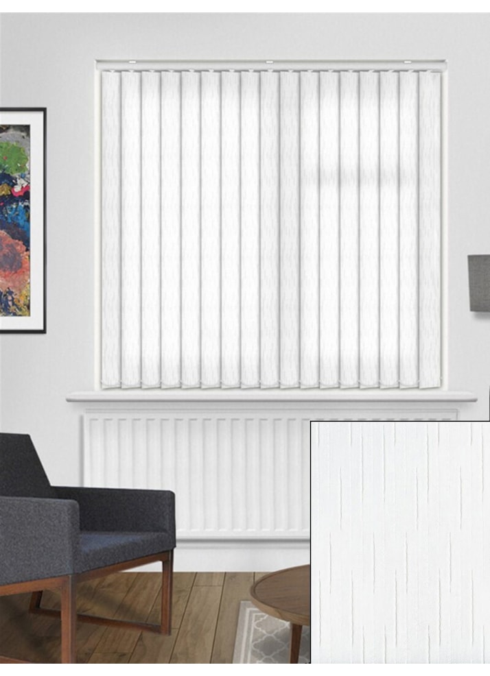 Crystalline White 89mm Daylight Vertical Blind