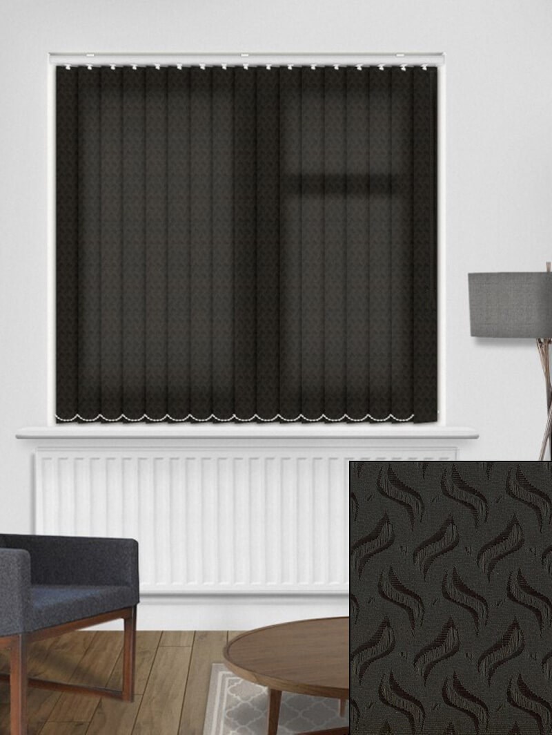 Equi Black 89mm Daylight Vertical Blind