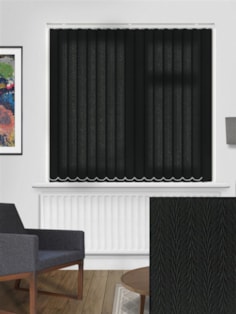 Foliage Black 89mm Daylight Vertical Blind