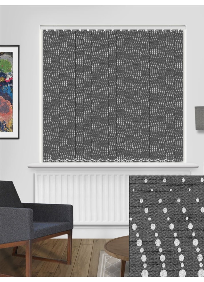 Tailor Charcoal 89mm Blackout Vertical Blind