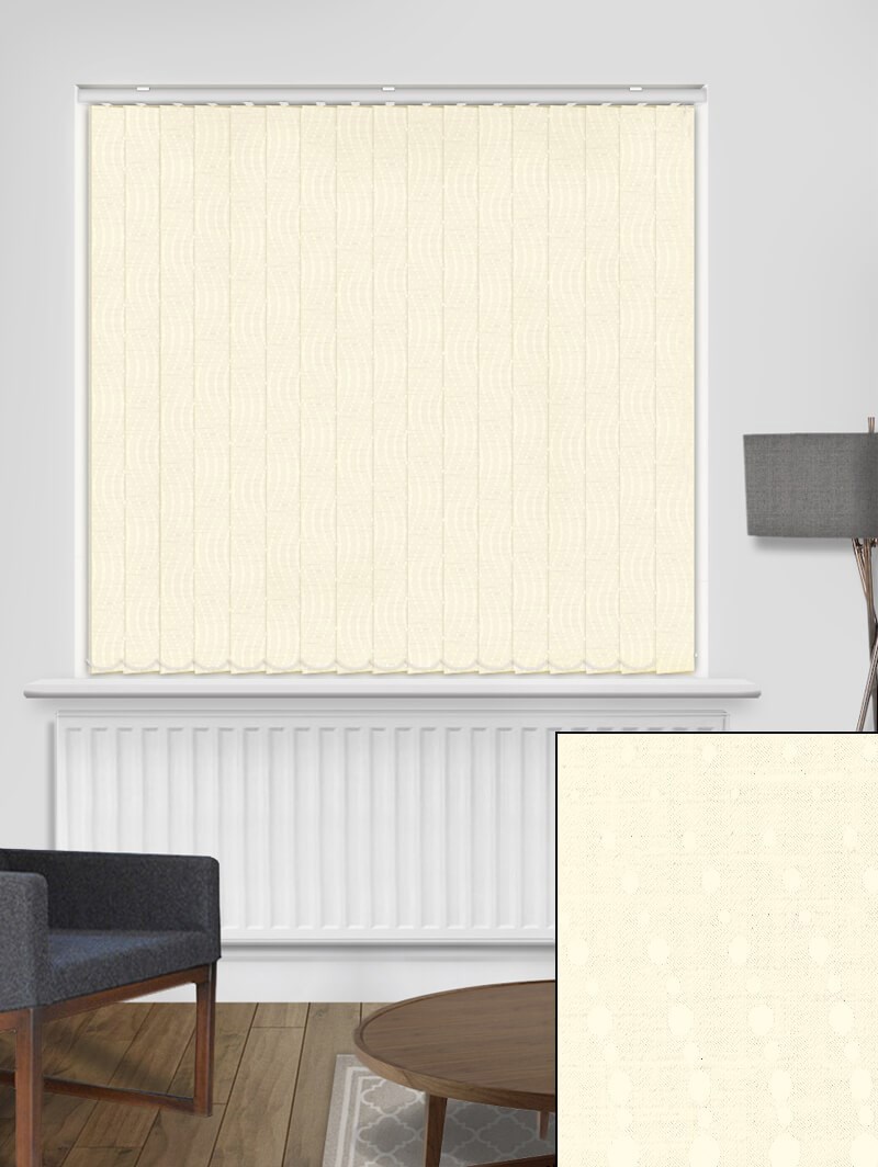 Tailor Ivory 89mm Blackout Vertical Blind