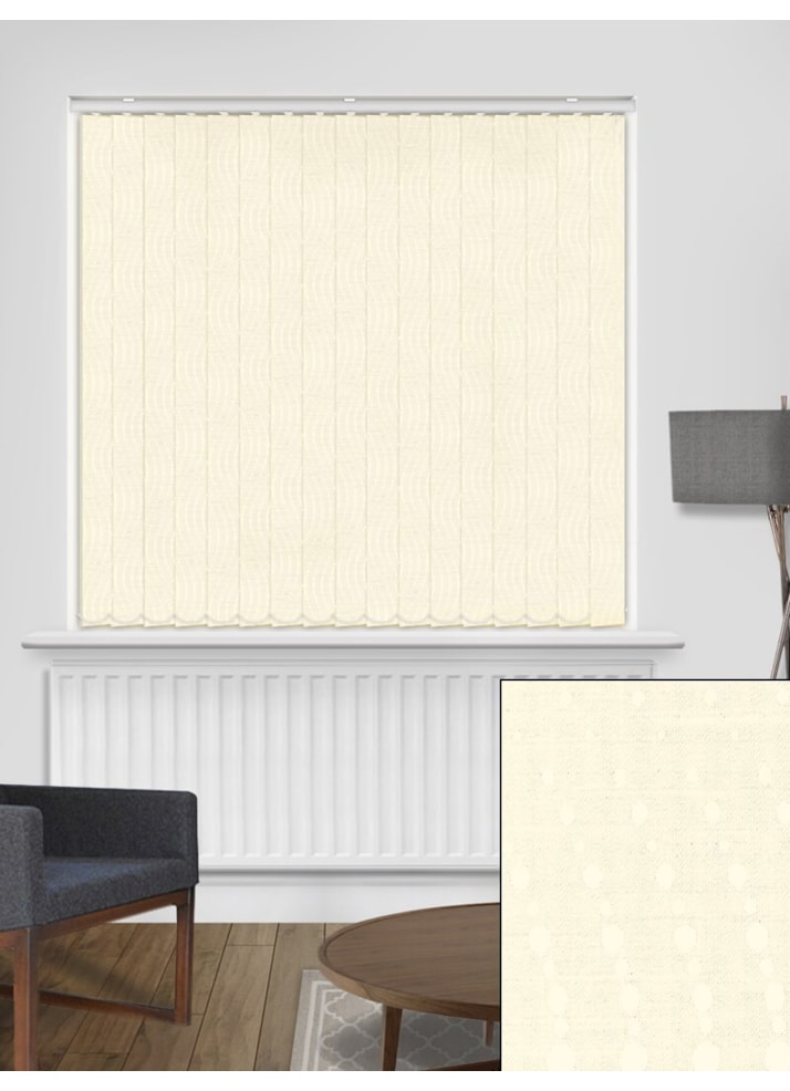 Tailor Ivory 89mm Blackout Vertical Blind