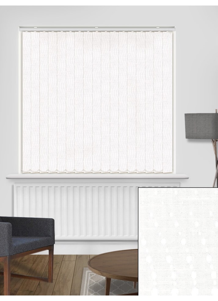 Tailor White 89mm Blackout Vertical Blind