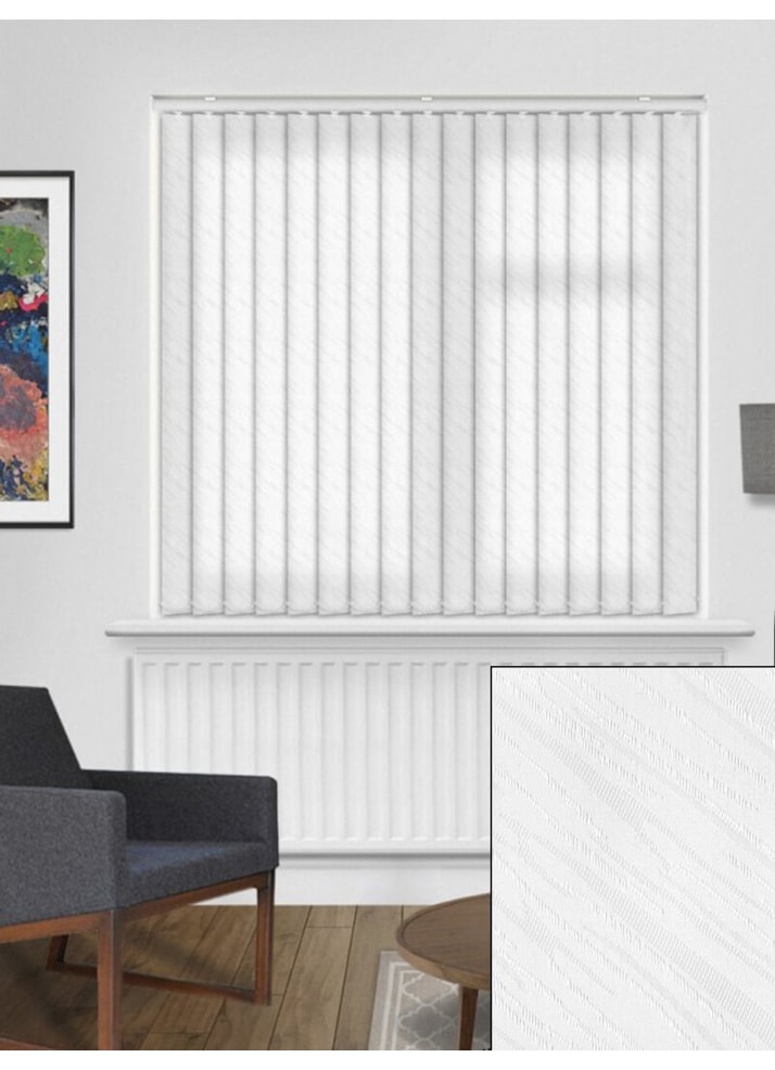 Tidal White 89mm Daylight Vertical Blind