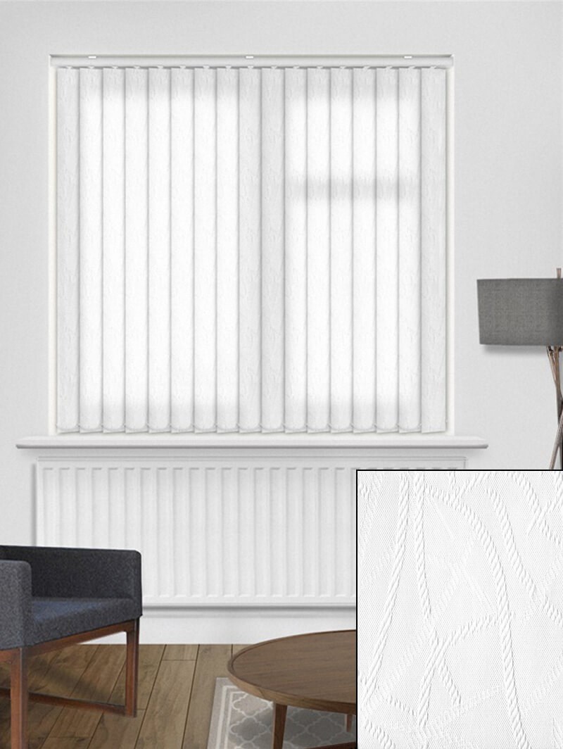 Rope White 89mm Vertical Blind Replacement Slats