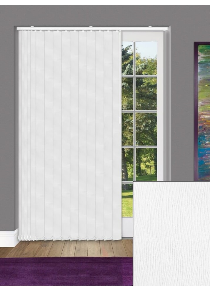 Wind White Blackout 89mm Vertical Blind Replacement Slats