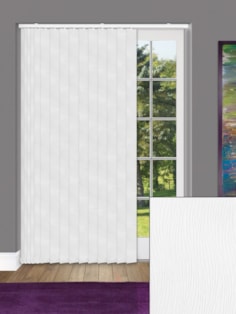 Wind White 89mm Blackout Vertical Blind