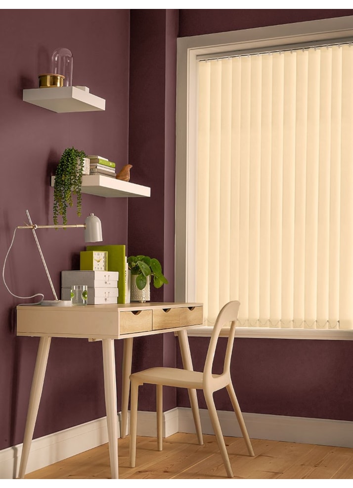 Warm Cream Daylight 89mm Vertical Blind Replacement Slats