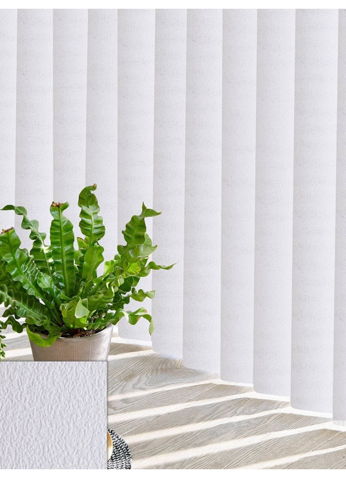 Embossed White Rigid PVC 89mm Vertical Blind