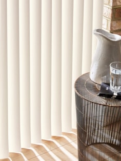 Ridged Ivory Rigid PVC 89mm Vertical Blind