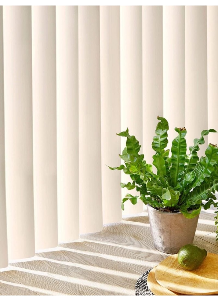 Matte Ivory 89mm Rigid PVC Vertical Blind Replacement Slats