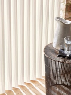 Ridged Ivory 89mm Rigid PVC Vertical Blind Replacement Slats