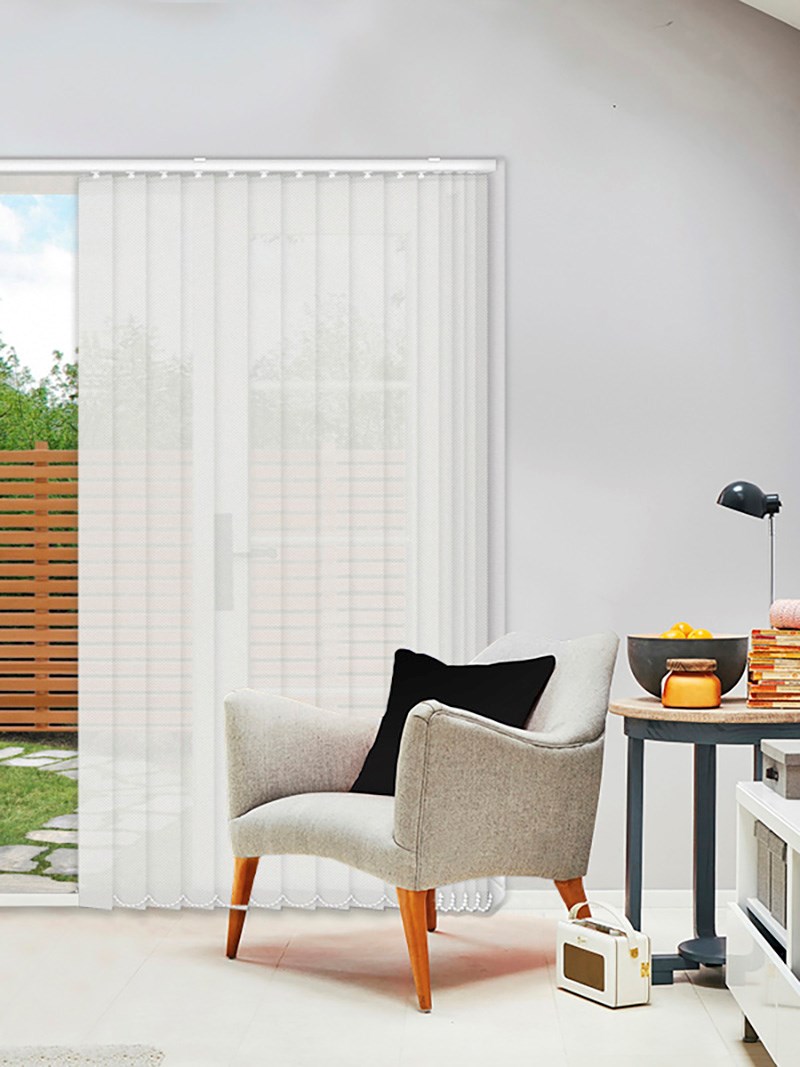 Horizon Chalk 89mm Sunscreen Vertical Blind Replacement Slats