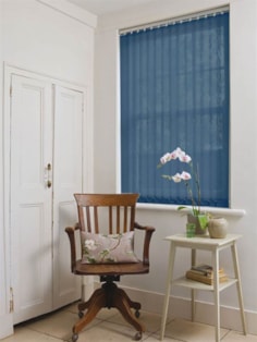 Navy Blue 89mm Sheer Vertical Blind