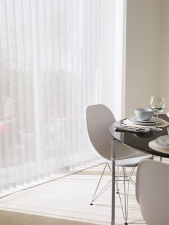 White 89mm Sheer Vertical Blind