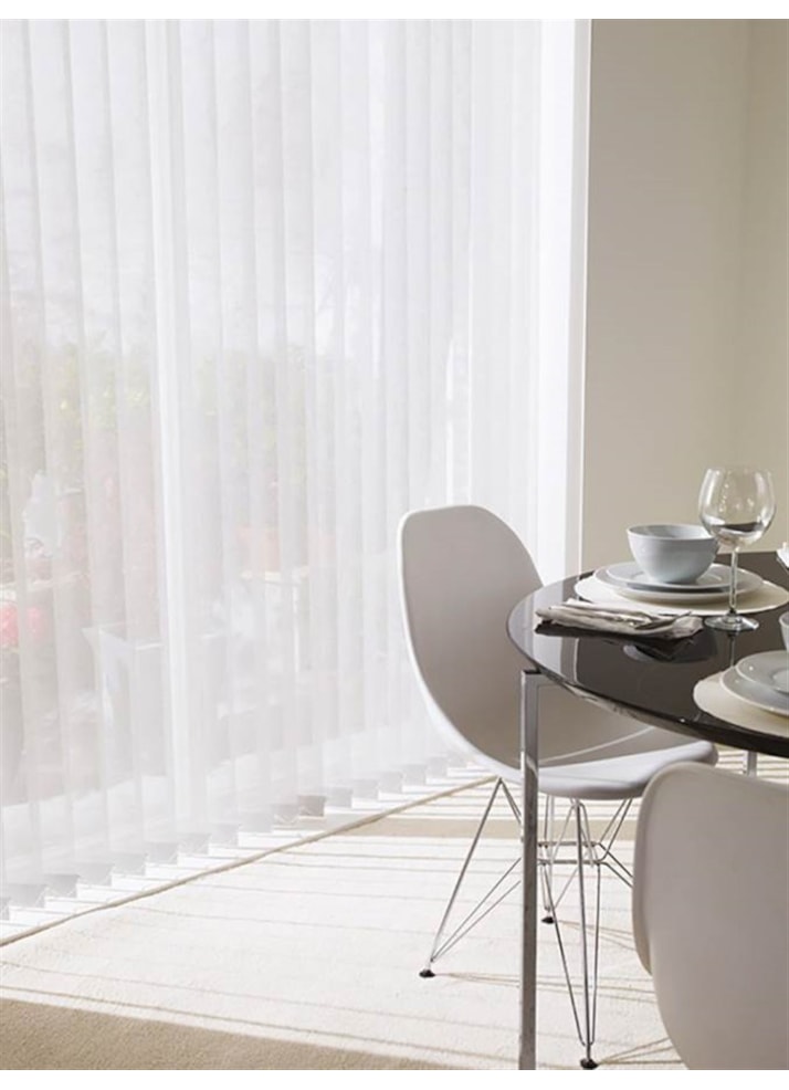 White 89mm Sheer Vertical Blind