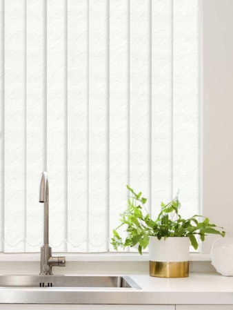 Carrara White Waterproof 89mm Vertical Blind Replacement Slats