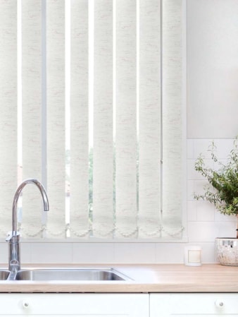 Contrast White Waterproof 89mm Vertical Blind