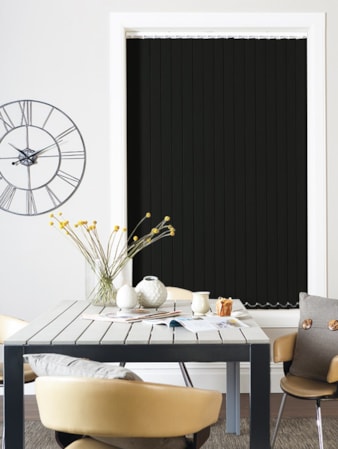 Black Blackout 89mm Vertical Blind Replacement Slats