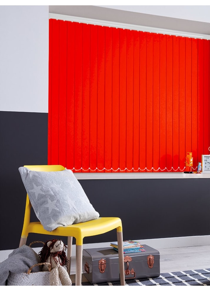 Candy Apple Red 89mm Blackout Vertical Blind