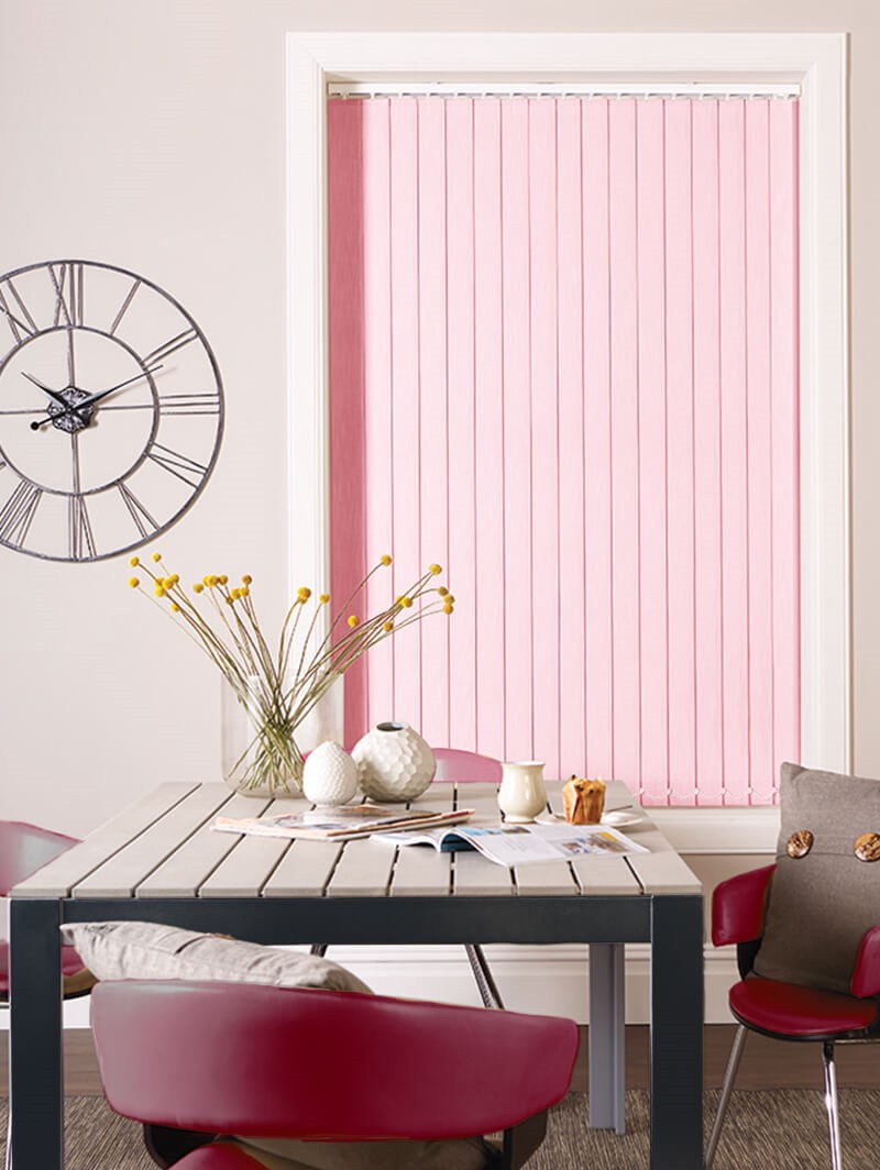 Mochi Pink 89mm Blackout Vertical Blind