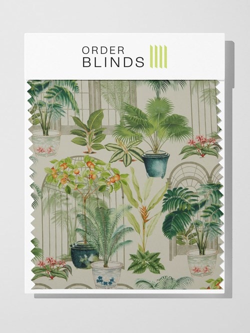 Victorian Glasshouse Spruce Roman Blind