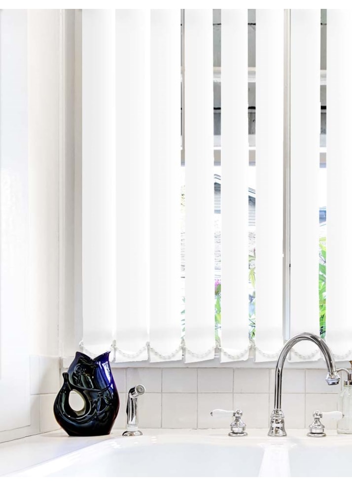 White Waterproof 89mm Vertical Blind