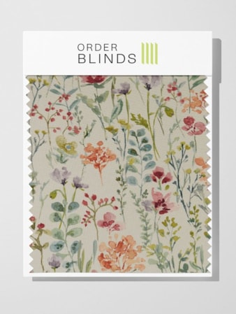 Wild Flowers Clementine Roman Blind