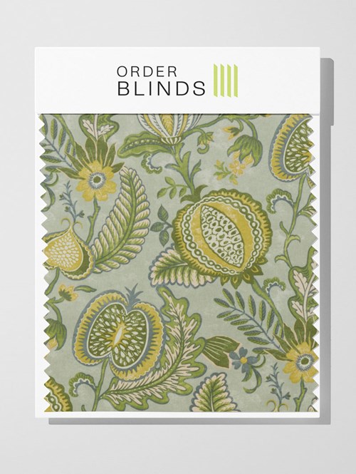 Winter Fruits Sage Roman Blind